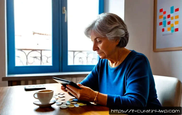 Home 13 AI 큐레이션의 윤리적 쟁점 - Photorealistic editorial scene in a bright Italian apartment, an older Italian woman thoughtfully co...